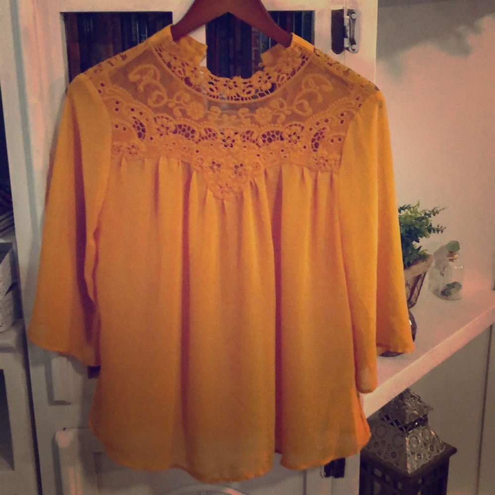 Medium Self Esteem Mustard Blouse